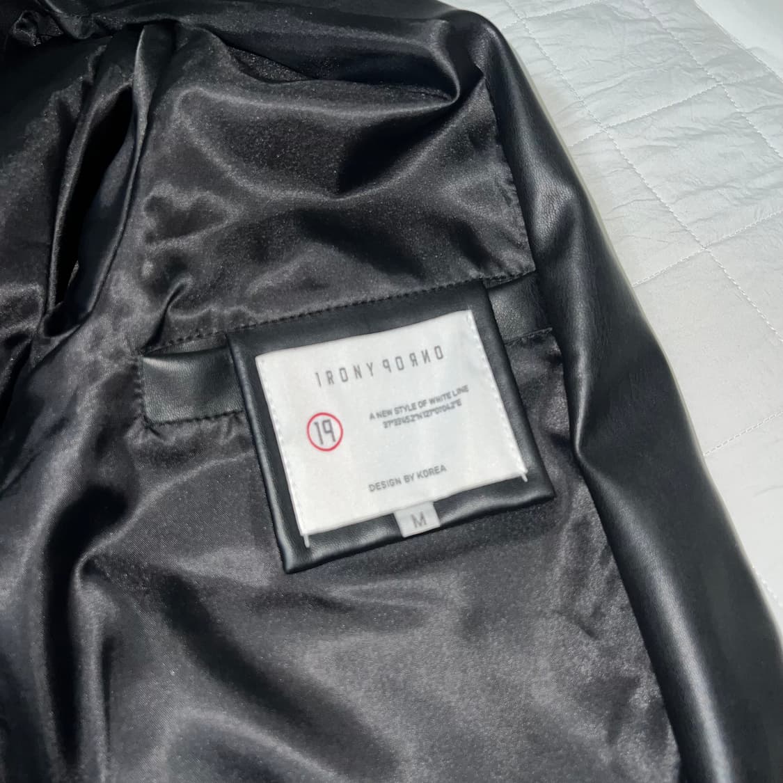 Irony porno began leather bomber jk 상품이미지2