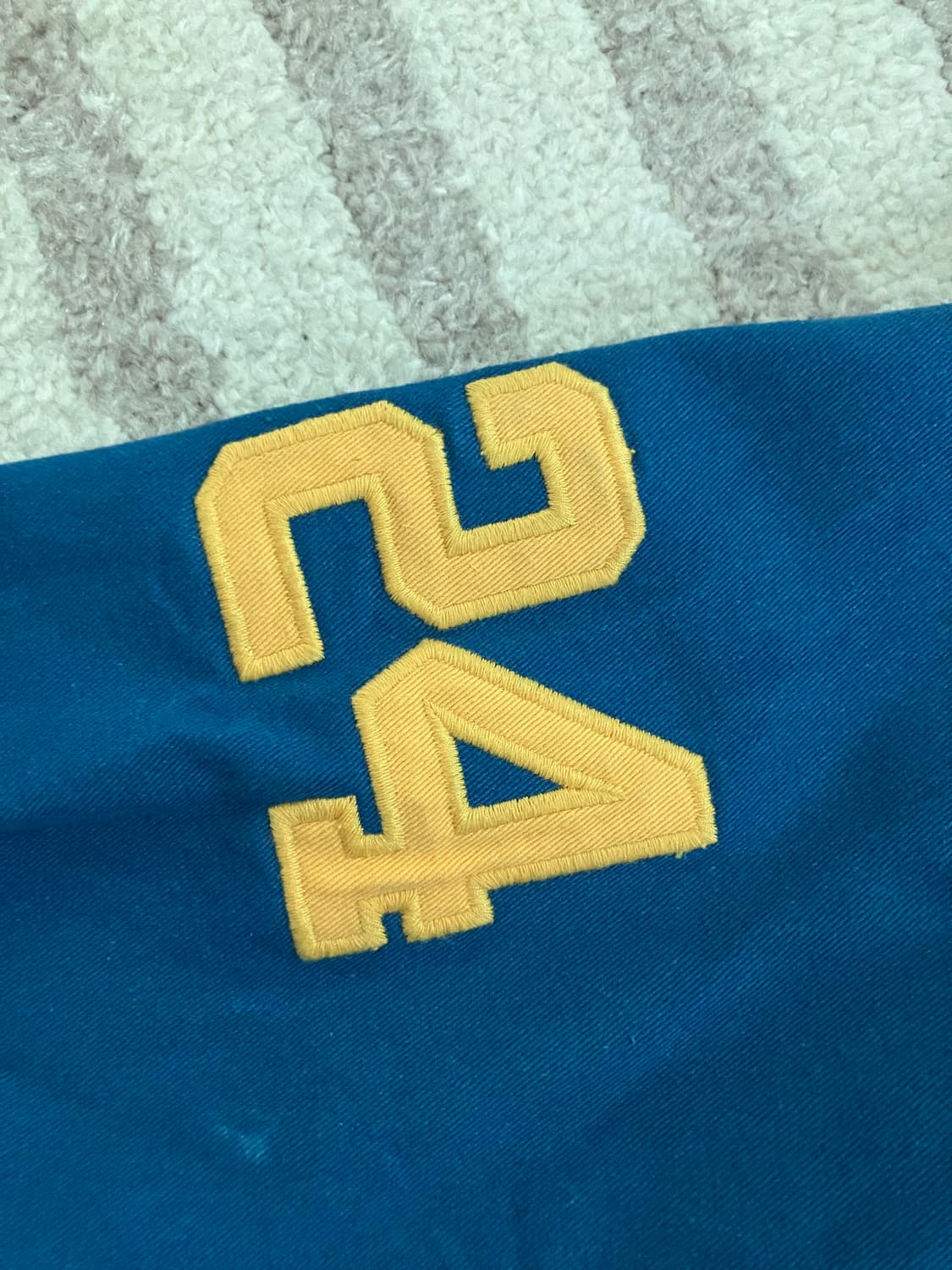 롱바케이션 롱바케 바시티 자켓 블루 V 상품이미지4