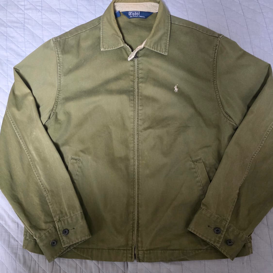 [L] 00s 빈티지 랄프로렌 올드 폴로 코튼 해링턴 스윙탑 자켓 상품이미지1