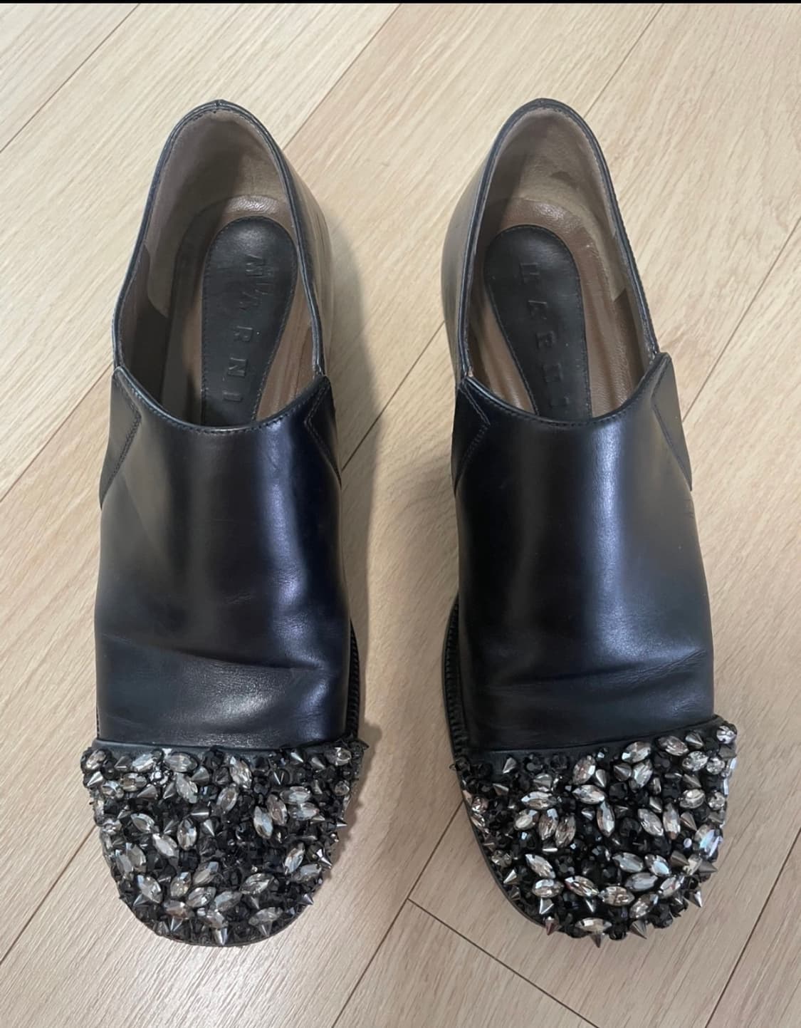 마르니 여성 블랙 스터드 로퍼 36사이즈 상품이미지1