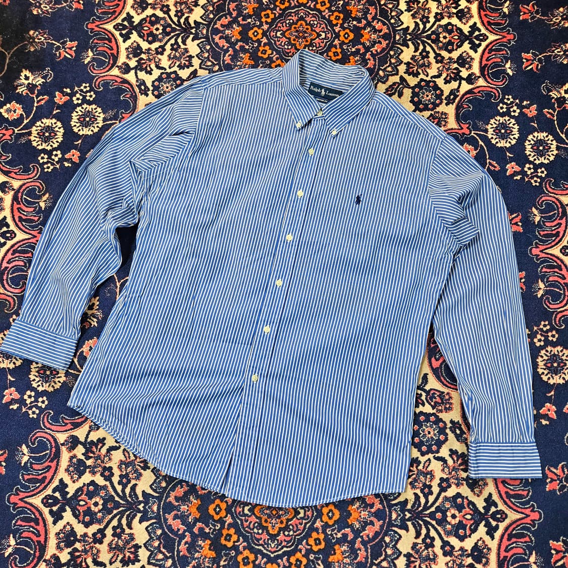 폴로랄프로렌 빈티지 스몰 로고 스트라이프 드레스셔츠   상품이미지1