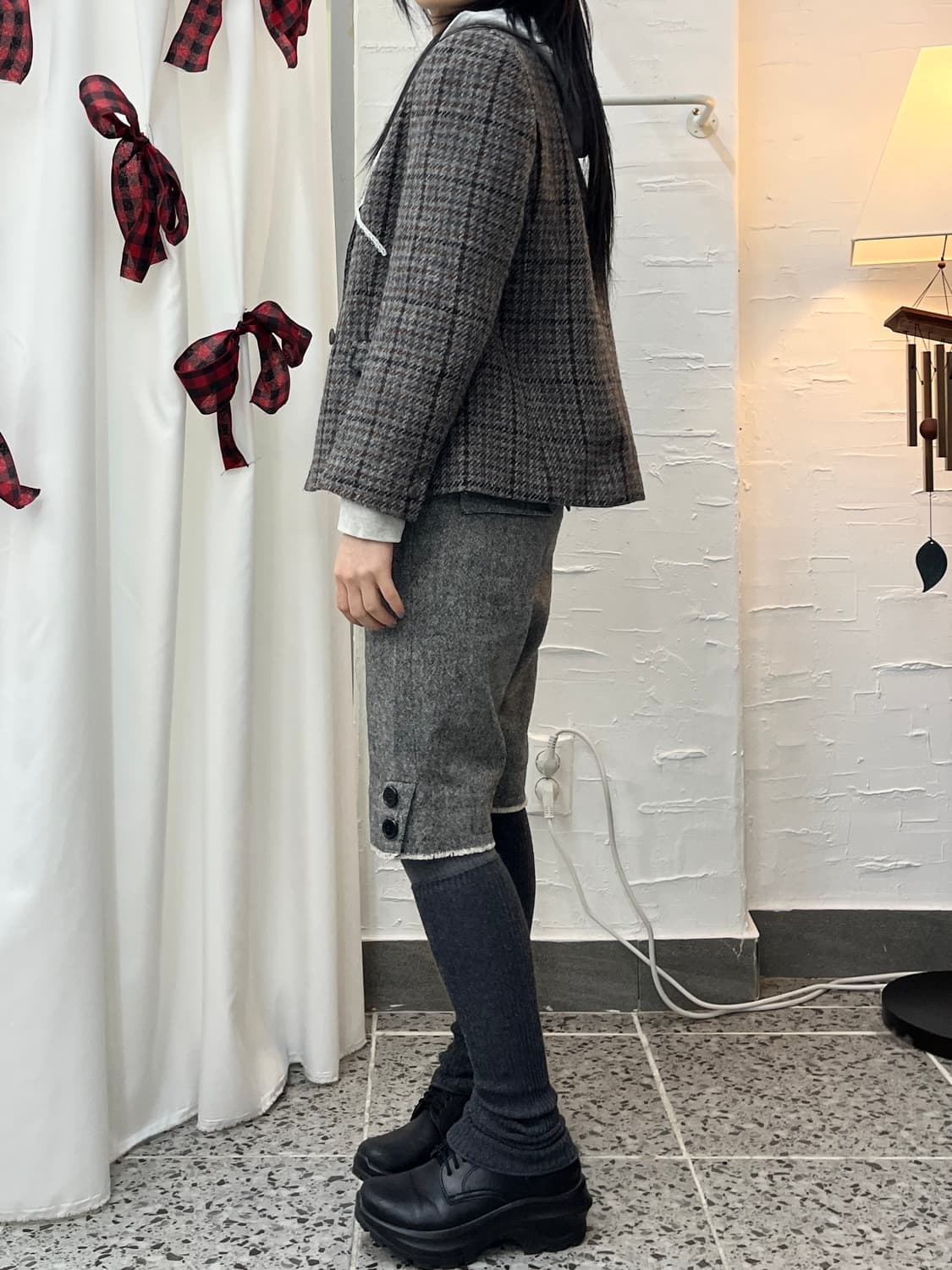 brown wool short coat 상품이미지3