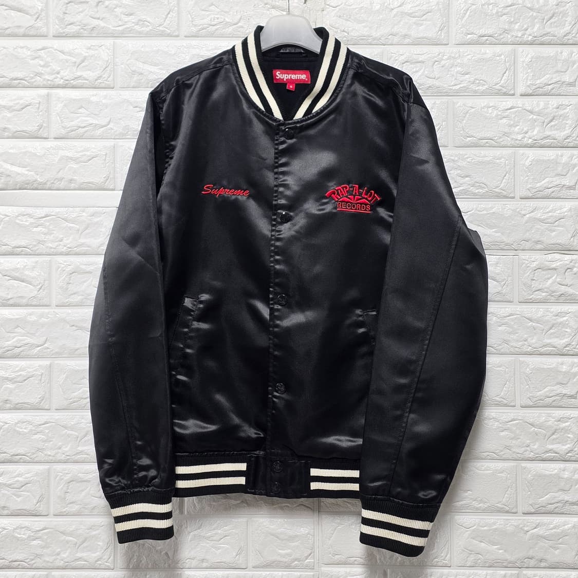 택포// 슈프림 립어랏 레코드 바시티 자켓 블랙 M 상품이미지1