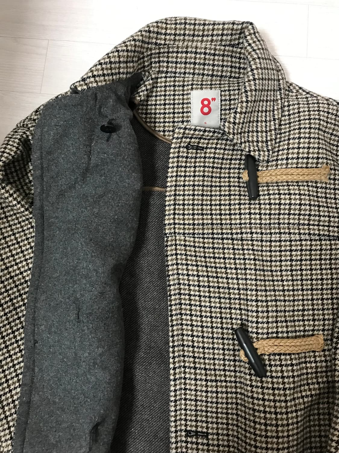 에잇세컨즈 하운드투스 체크 더플 코트 상품이미지4