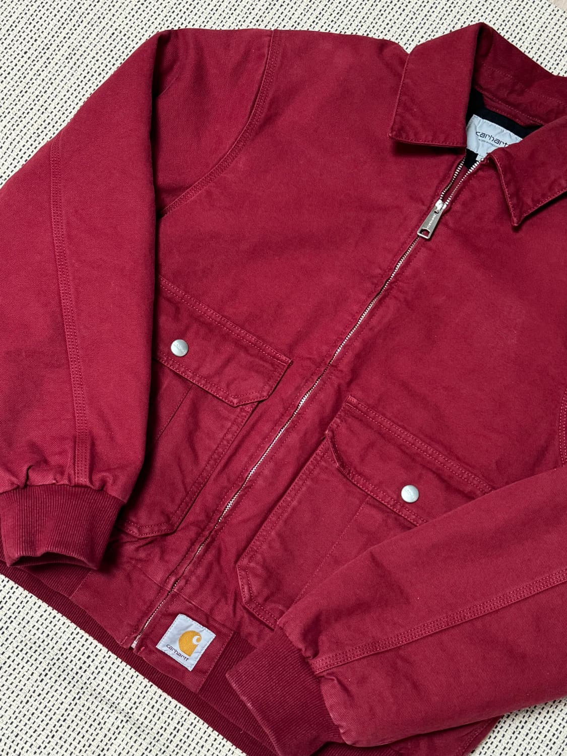 [25F/W] 신상 칼하트 스탠톤 자켓 스칼렛 워시드 (네고 가능) 상품이미지1