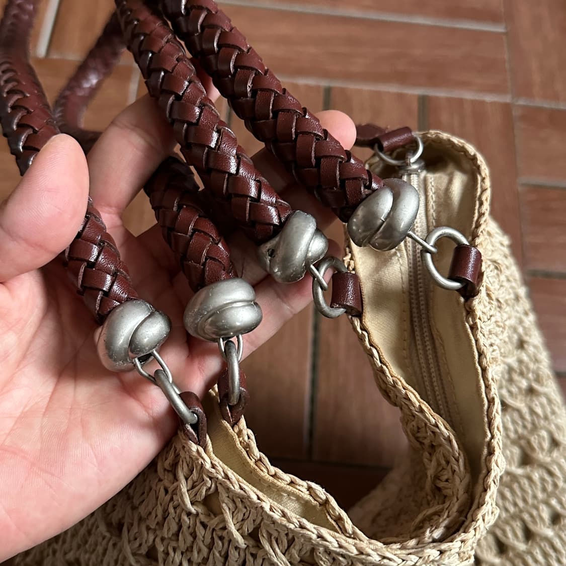 Talbots crochet shoulder tote bag 상품이미지6