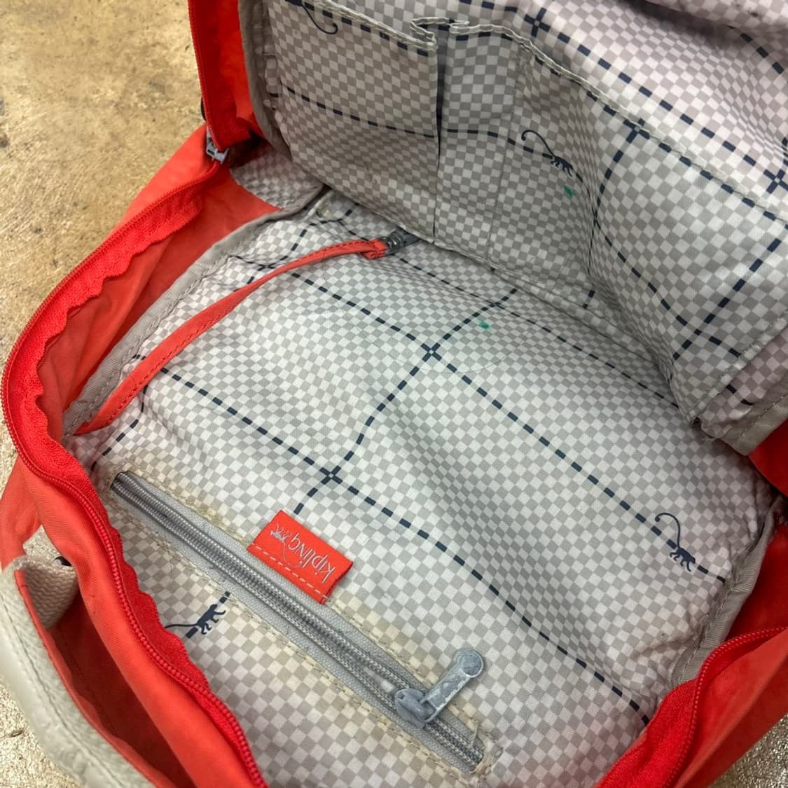 키플링 다홍색 오렌지 백팩 가방  상품이미지7