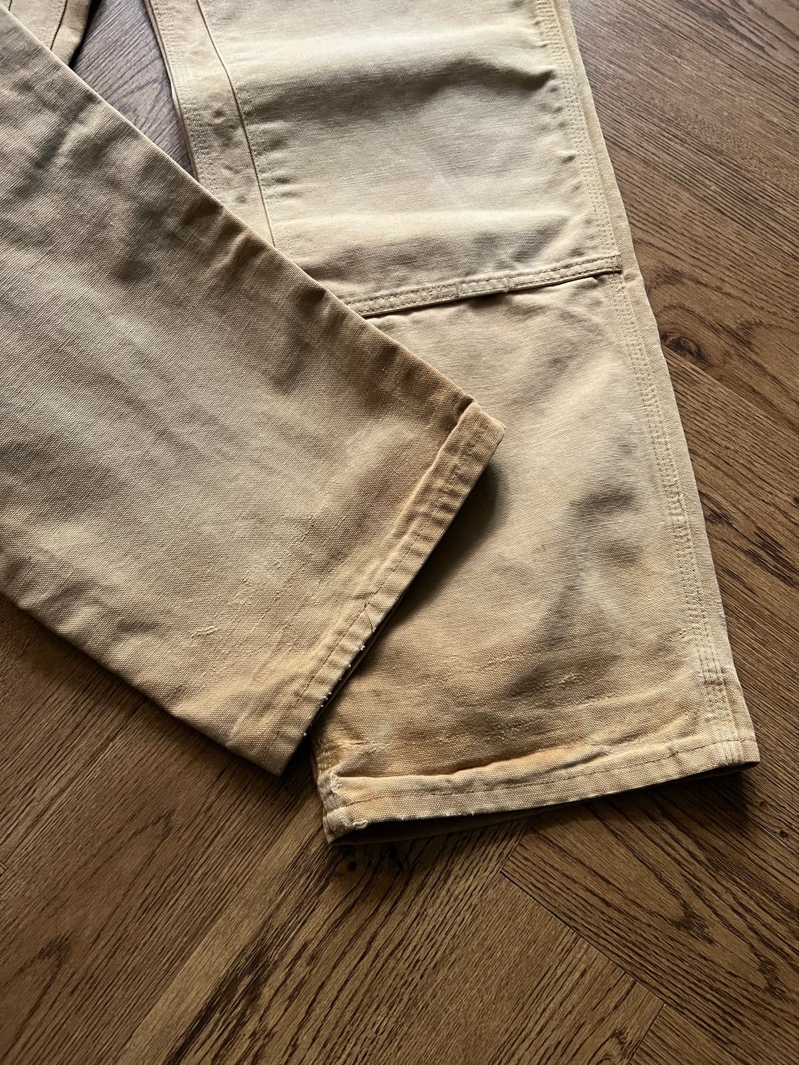 [32]90's 칼하트 유니온메이드 USA 빈티지 페이딩 더블니 워크팬츠 상품이미지2