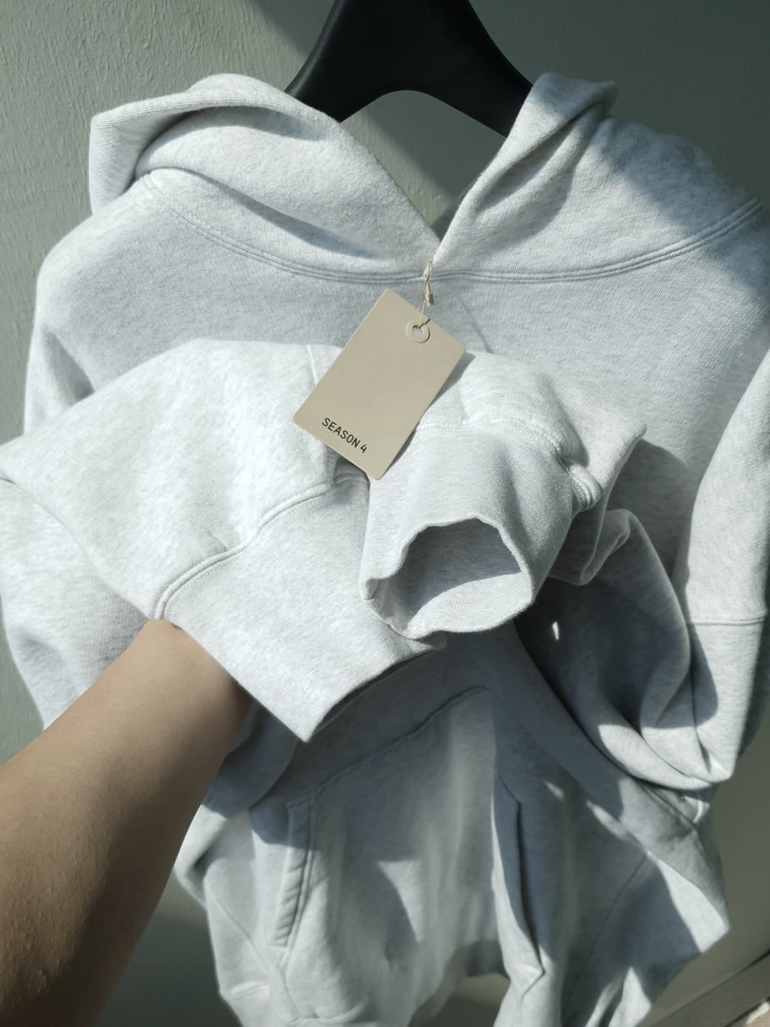 Yeezy Season4 light heather grey hoodie 상품이미지8