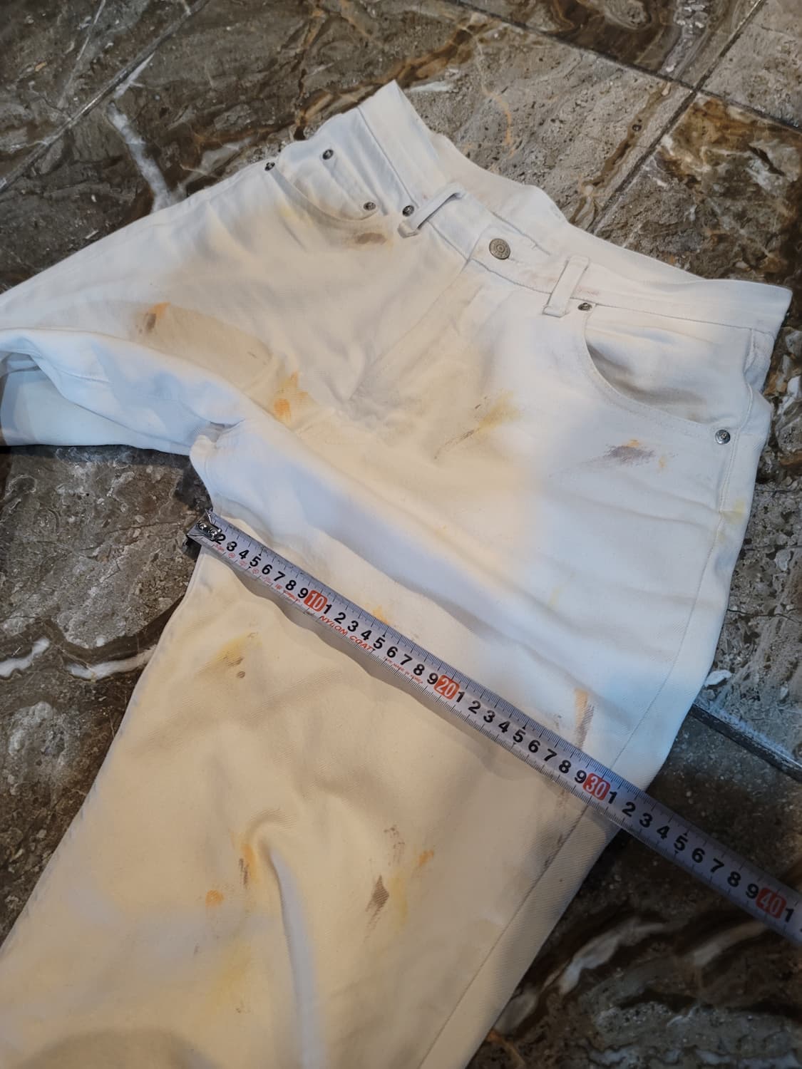 더블알엘 더티 워싱 화이트 데님 팬츠 상품이미지6