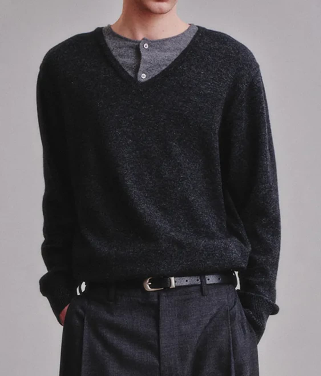 아트이프액츠 유니온헨리니트 차콜그레이L 상품이미지1