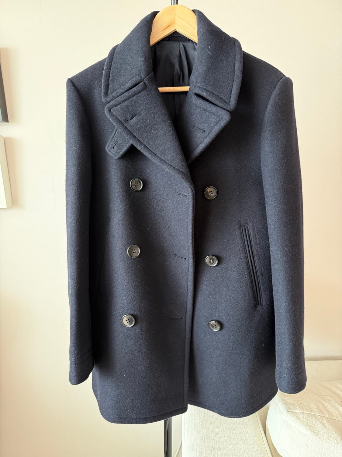 Beaker  울 더블코트 네이비 상품이미지1