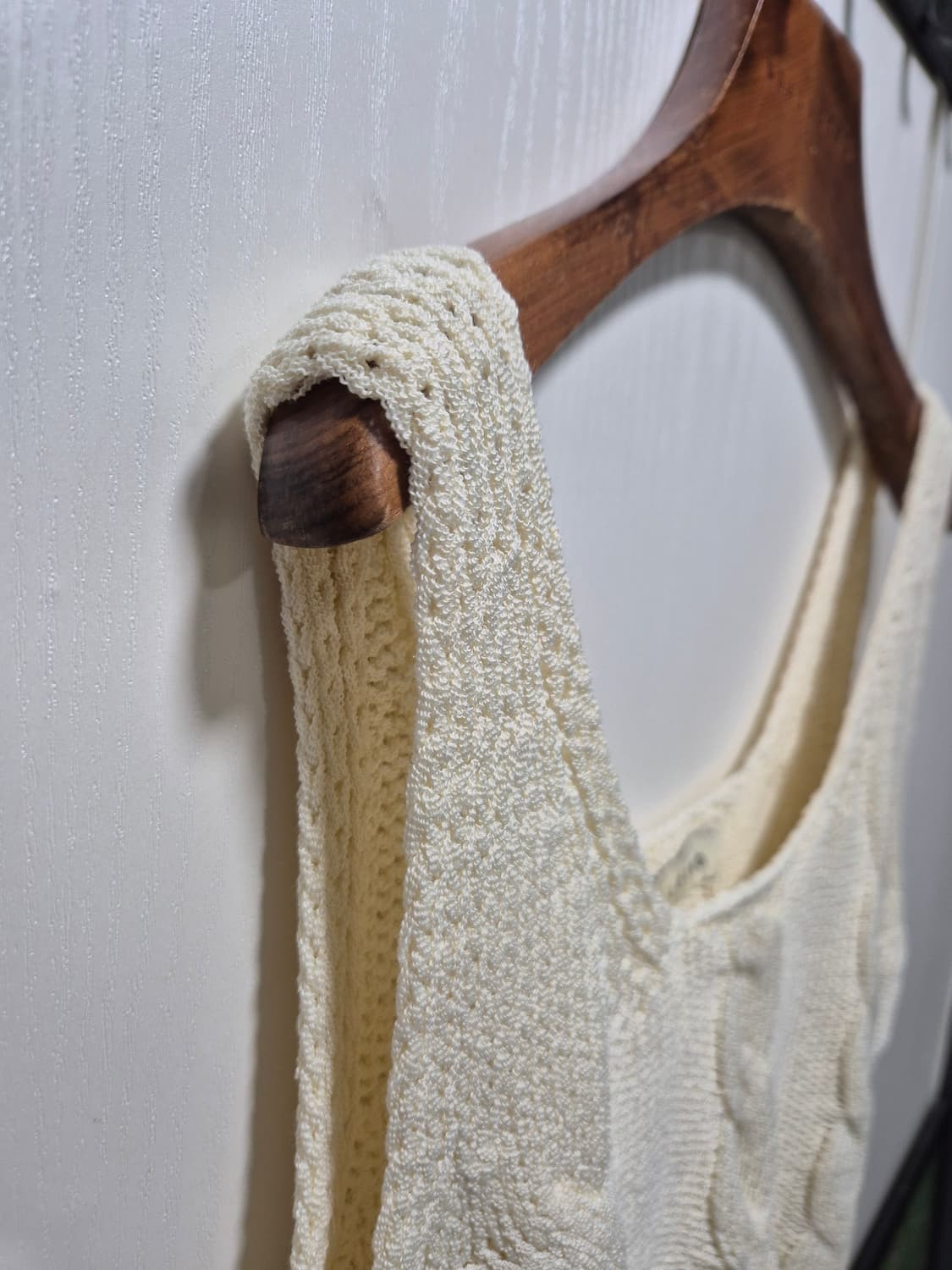 빈티지 케이블 니트 민소매 탑 상품이미지6