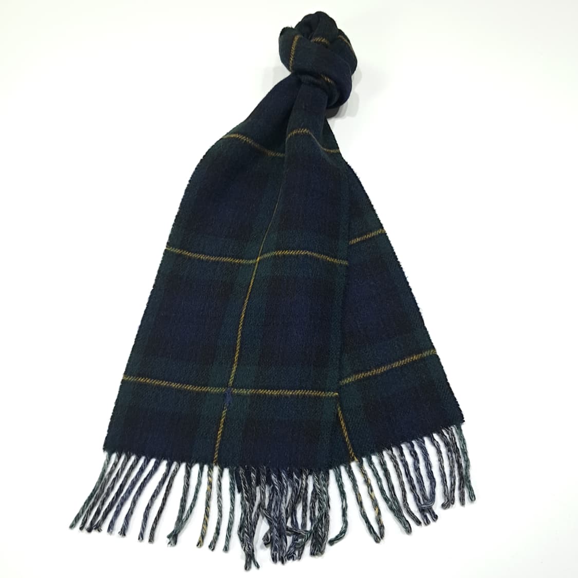 MX383 폴로 이태리판 양면 타탄체크 그린 머플러 목도리 상품이미지2