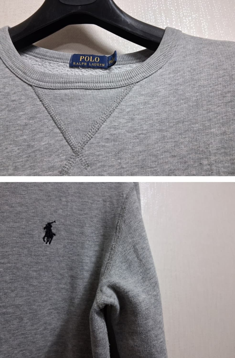 일본구제 폴로 랄프로렌 맨투맨 남성 90  그레이 기모맨투맨티 
 상품이미지3