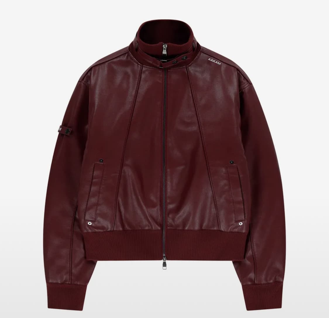 아캄 하이넥 레더 블루종 (와인)  상품이미지1