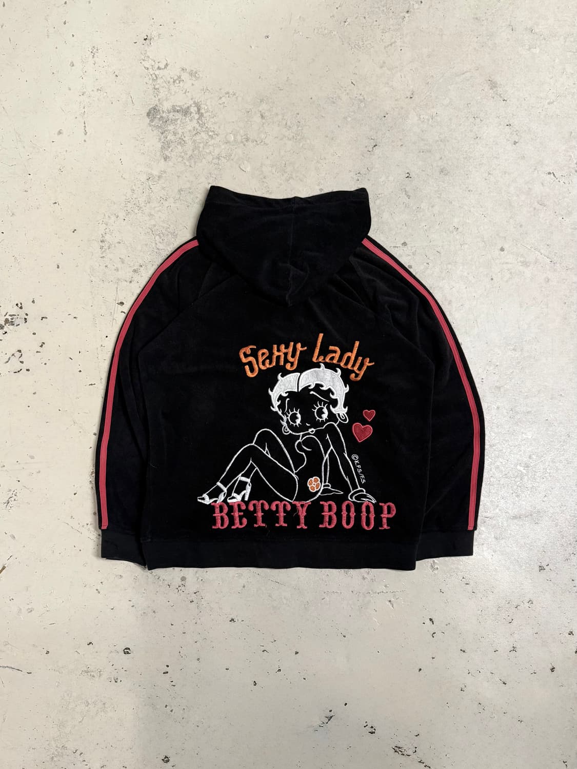 Betty Boop side line detail hood zip-up 상품이미지1