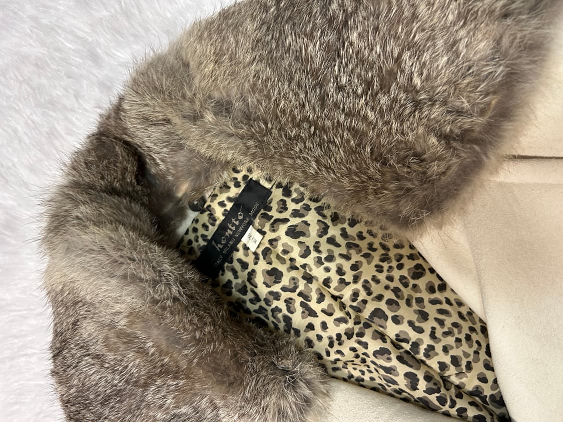 fur shearling white rider jacket 상품이미지2