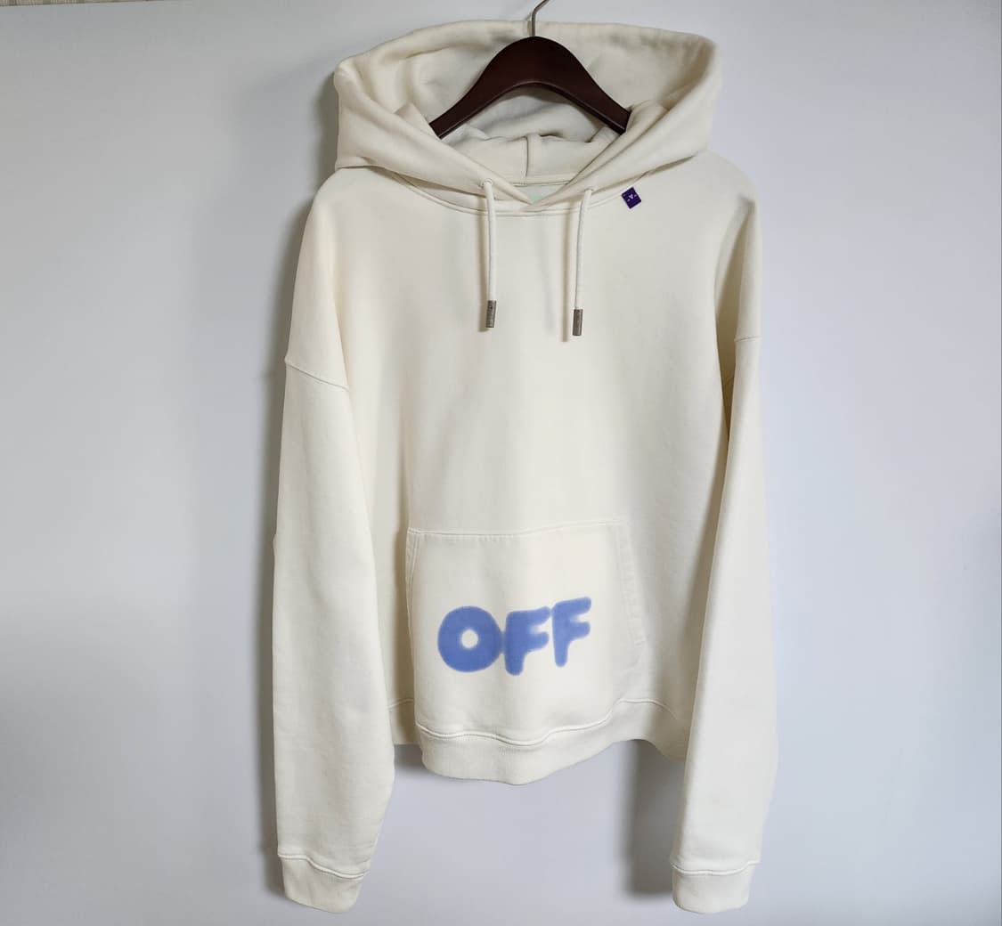 L 오프화이트 스프레이 로고 후드티 OMBB037F18192038 상품이미지1