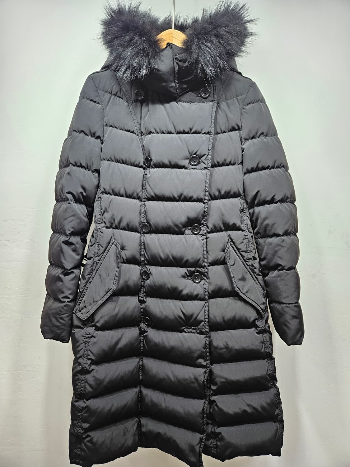 CC콜렉트 라쿤후드 오리털 롱패딩 S  상품이미지9