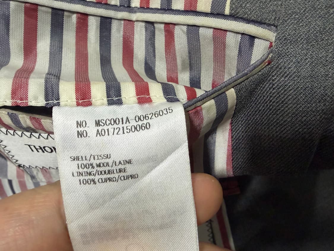 톰브라운 클래식 미드그레이 수트 상하의 세트 1사이즈 상품이미지7