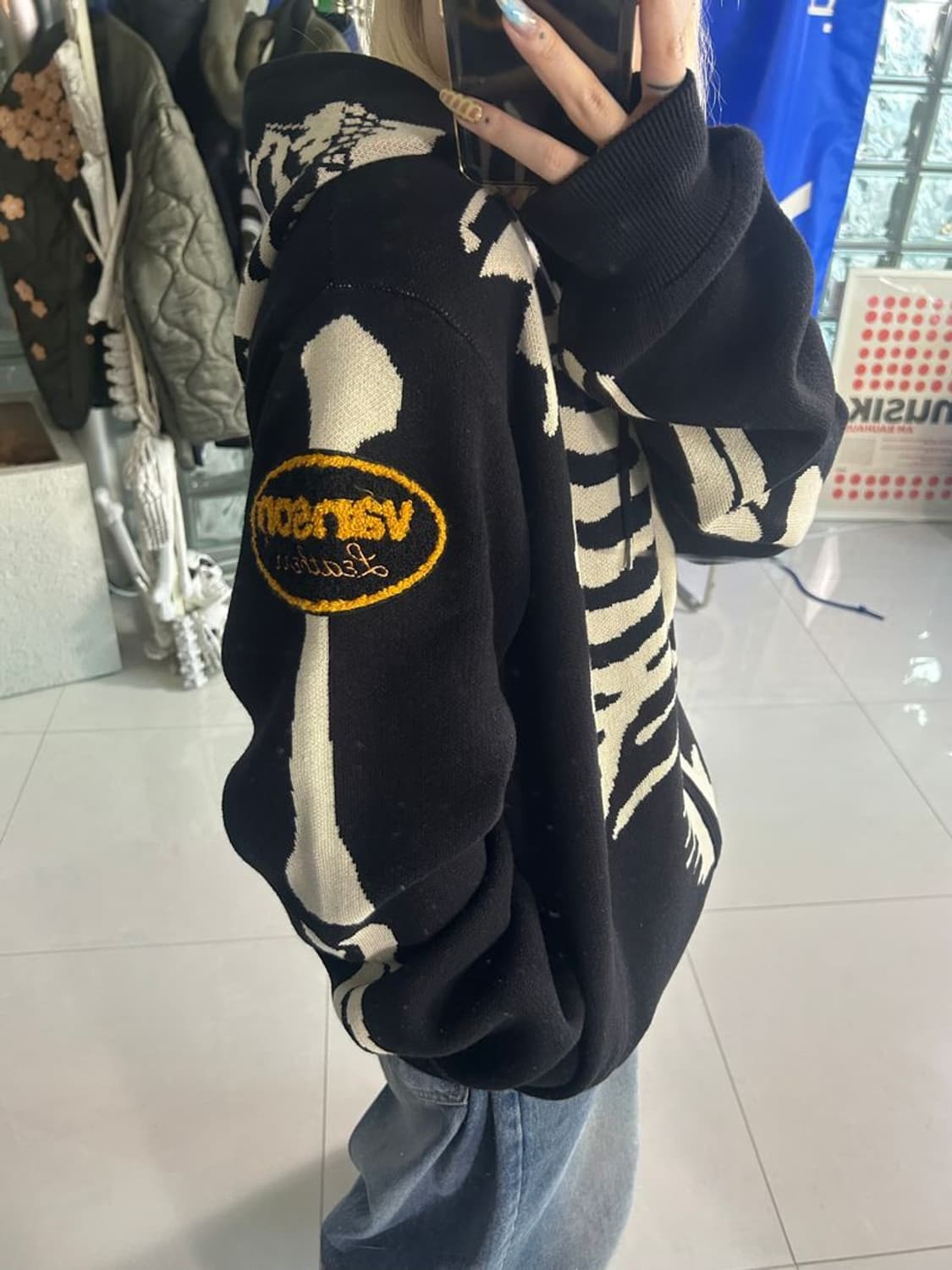 BONE HOODIE CARDIGAN 본 후드 카디건 NVKN-2502 상품이미지3