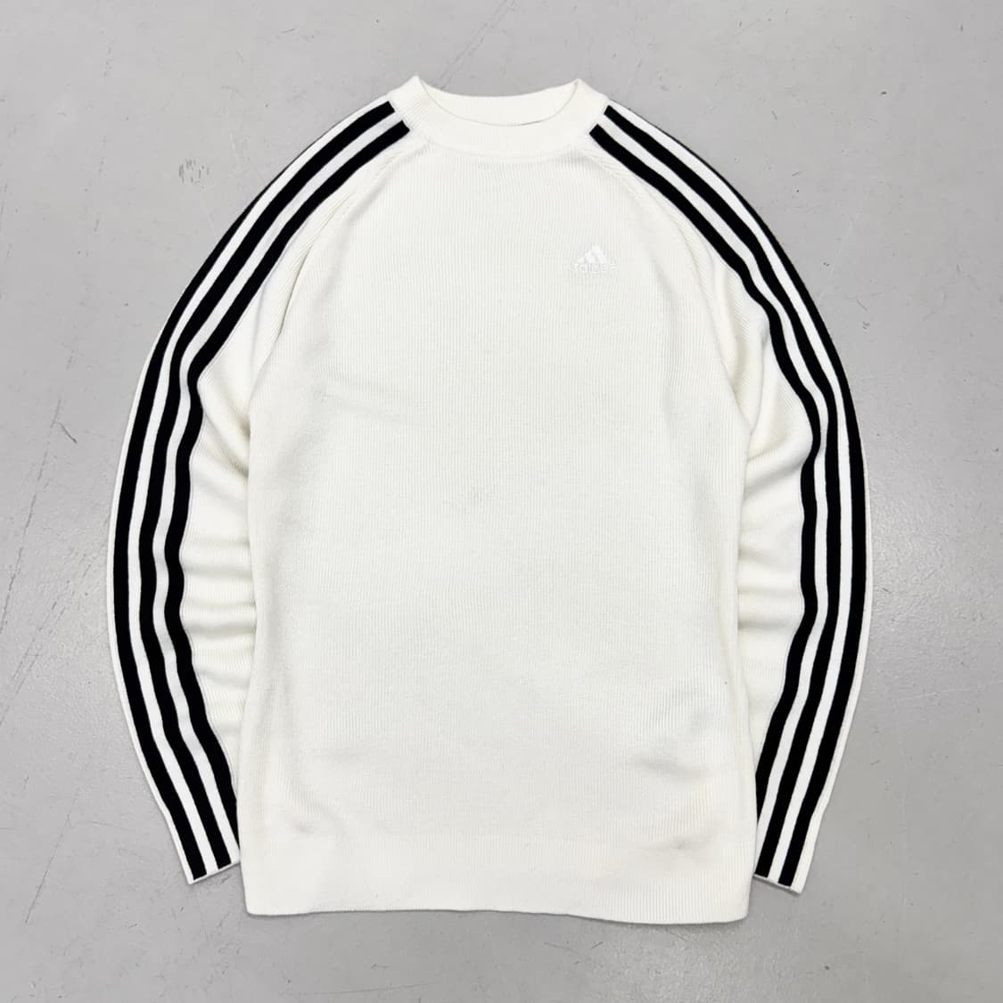 아디다스 삼선 화이트 니트 상품이미지2