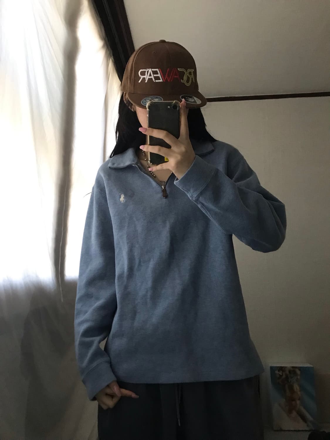 폴로 연하늘 반집업 상품이미지3