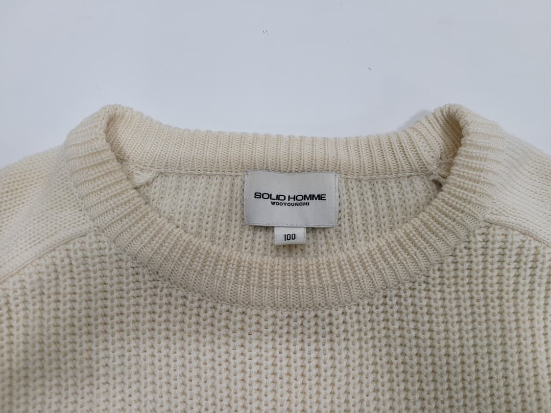 SOLID HOMME 솔리드 옴므 모 100% 니트 / 남 100 크림
 상품이미지8