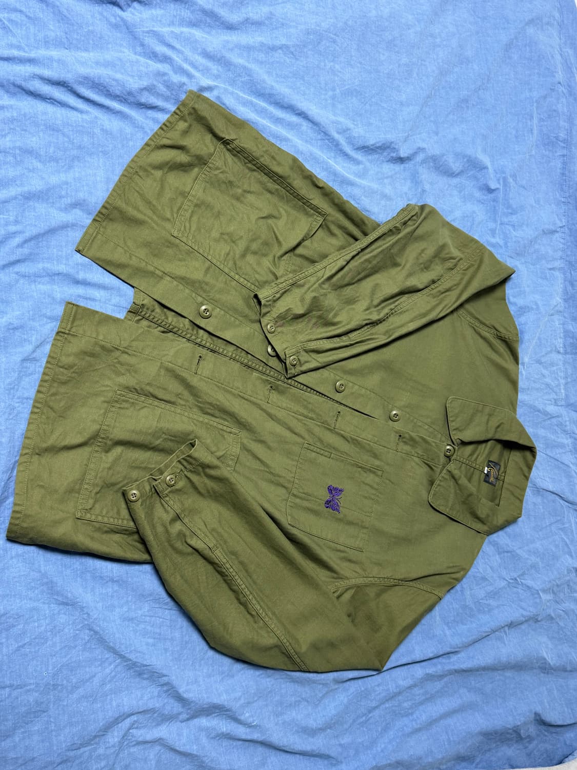 [M] 니들스 D.N. 커버올 백 사틴 올리브 상품이미지2