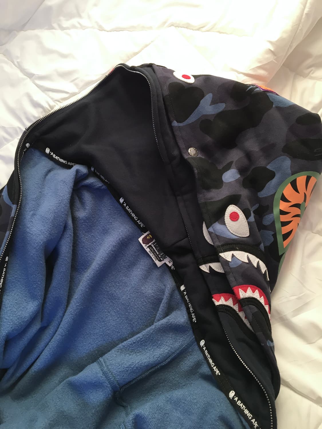 BAPE 베이프 카모 더블 샤크 후드집업 상품이미지3
