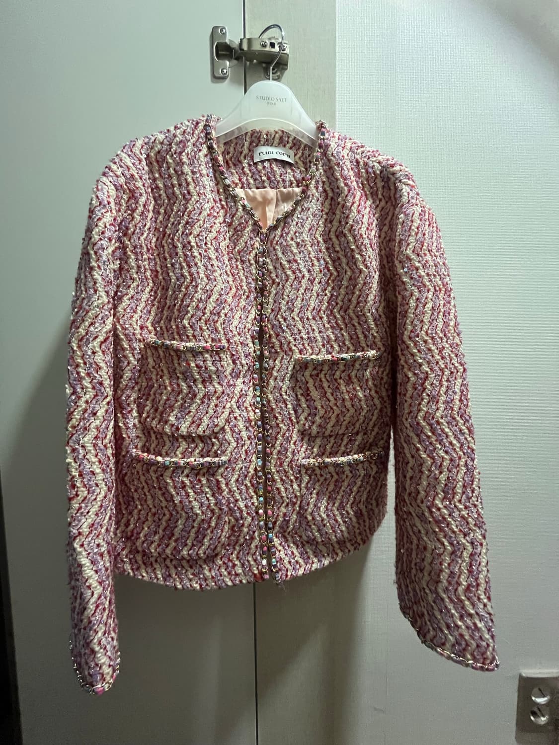 더누베 핑크 트위드 상품이미지1