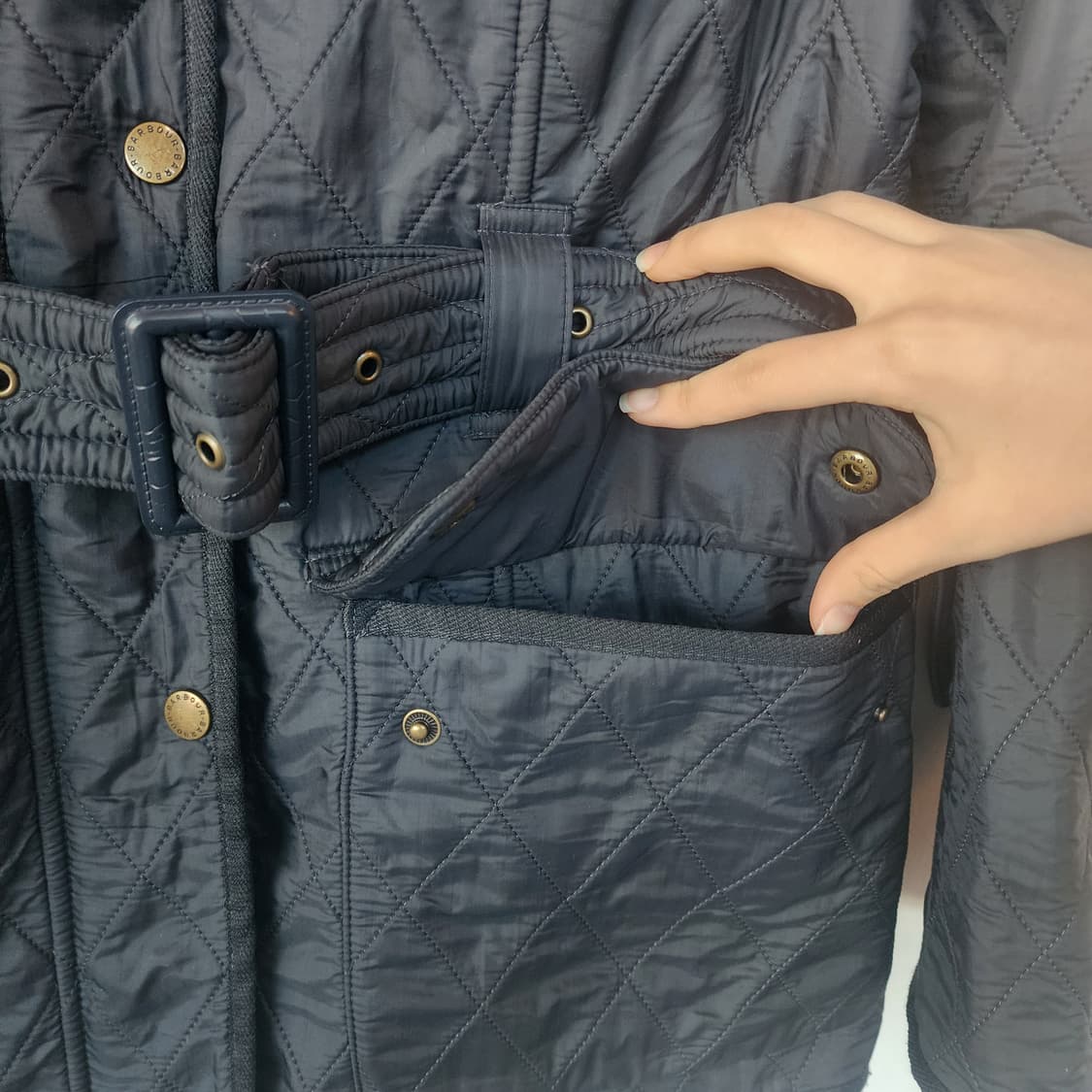 바버 퀼팅 자켓 블랙 상품이미지3