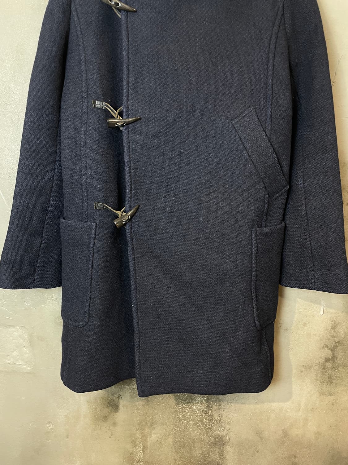  스나오 쿠와하라 비대칭 더플 코트 상품이미지6