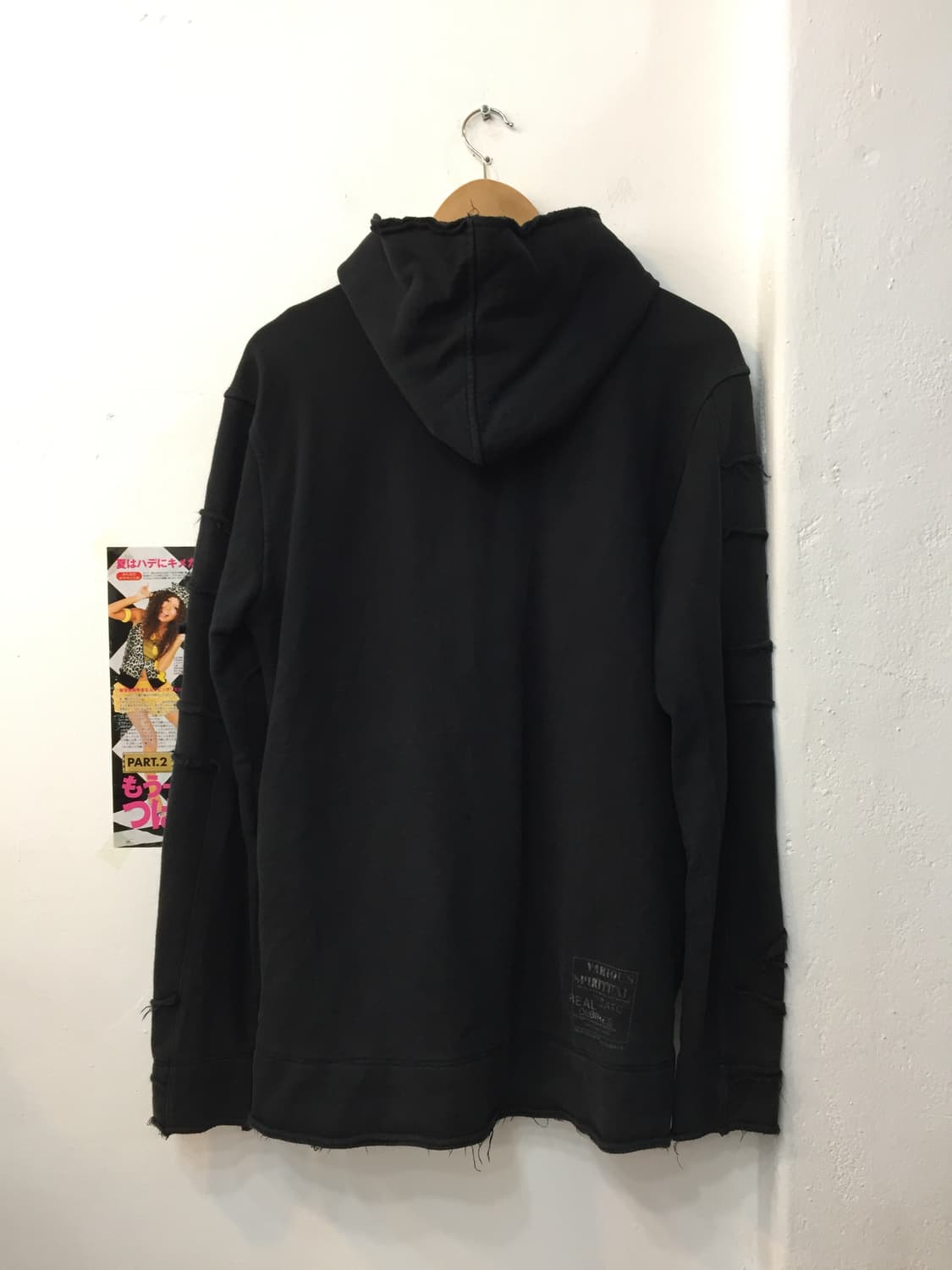 빈티지 디스트로이드 레터링 후드집업 상품이미지4