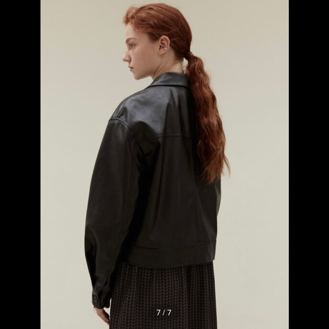 mohan 모한 tof 크롭 에코 레더 블레이저 (새상품) 상품이미지10