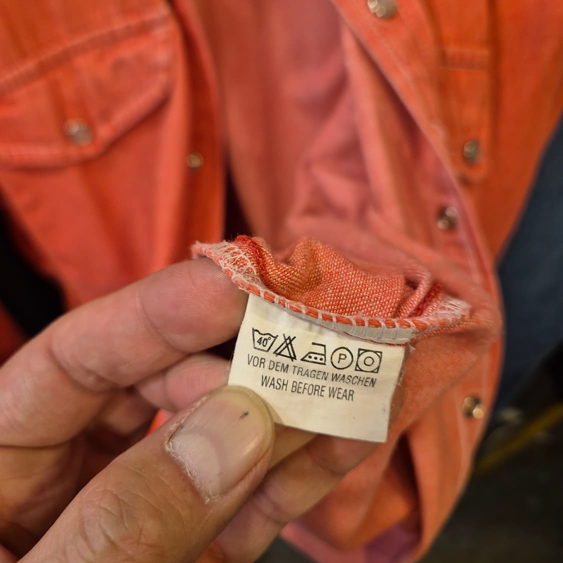 L~XL 피그먼트워싱 웨스턴 데님셔츠  상품이미지4