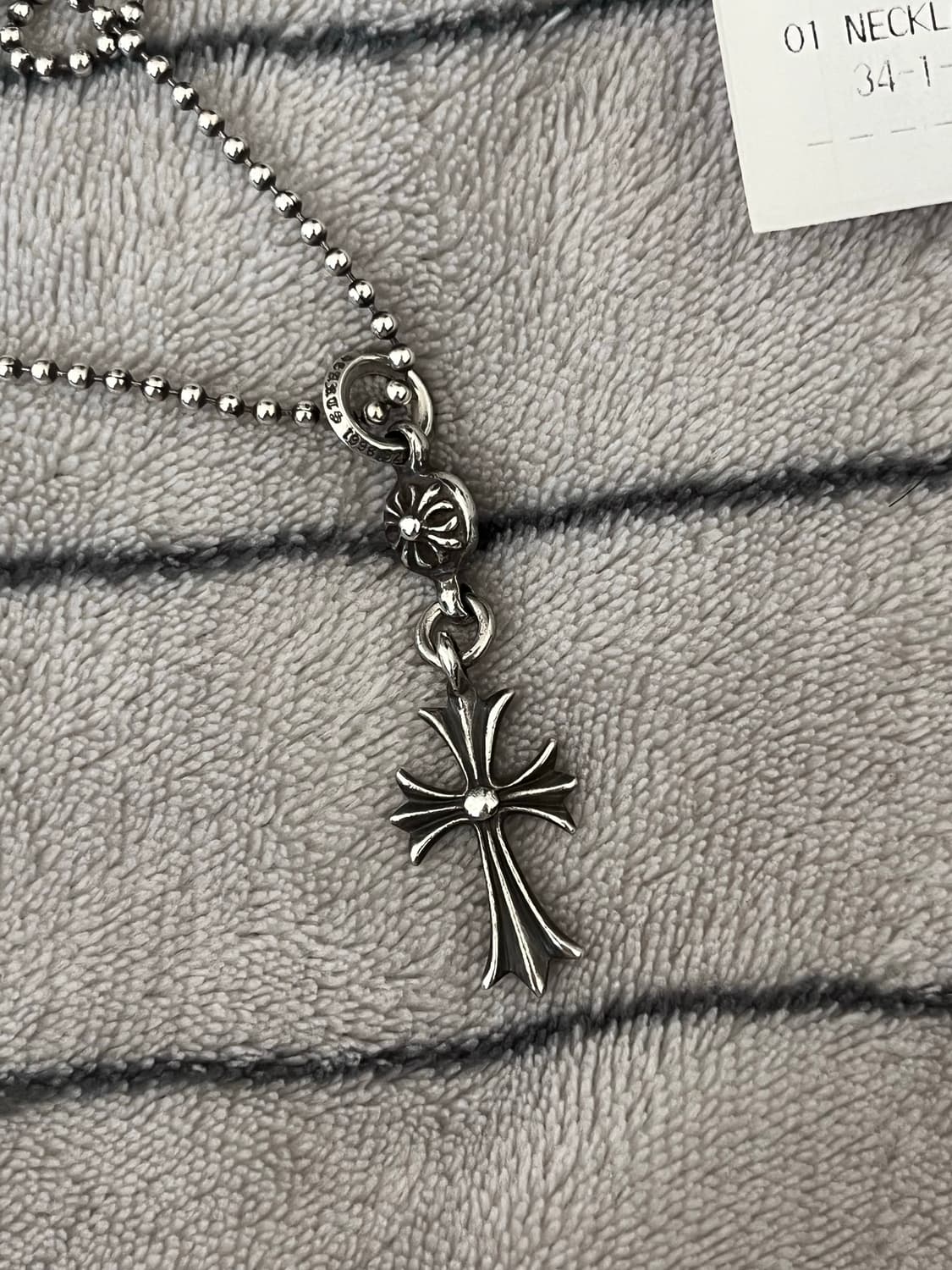 크롬하츠 오사카한정 도그택 원볼 타이니 크로스 군번줄 목걸이 상품이미지4