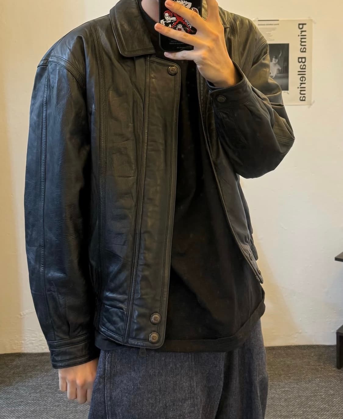 빈티지 양가죽 레더 자켓 XL 상품이미지1