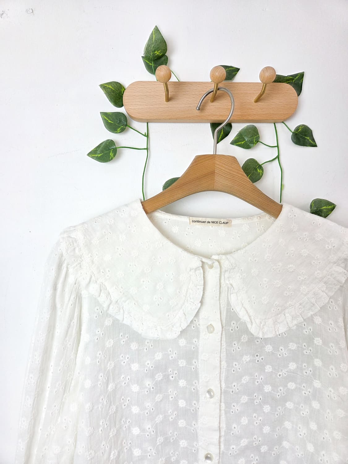 펀칭 빅카라 블라우스 상품이미지2