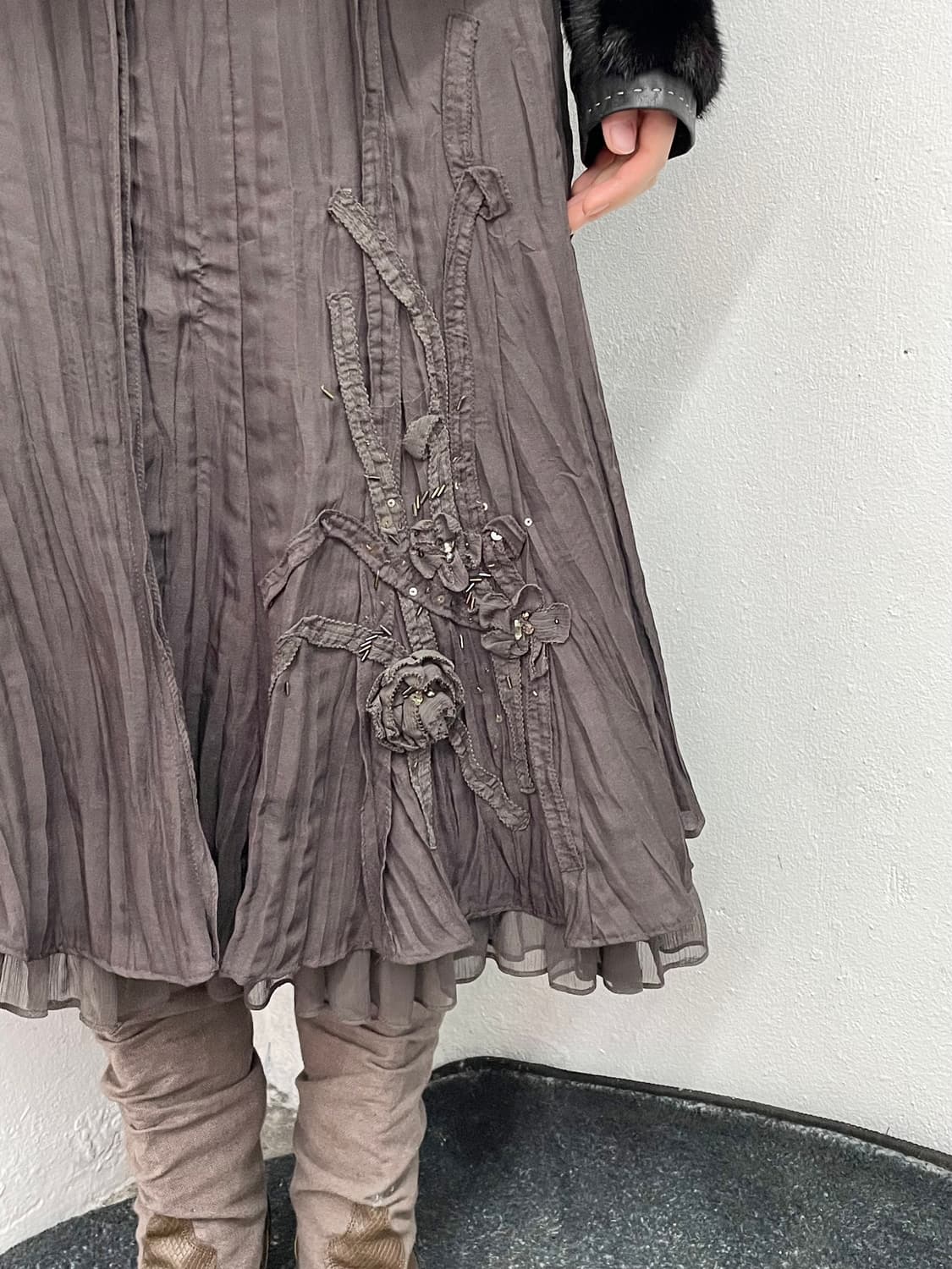 페어리 플리츠 디테일 스커트 상품이미지2