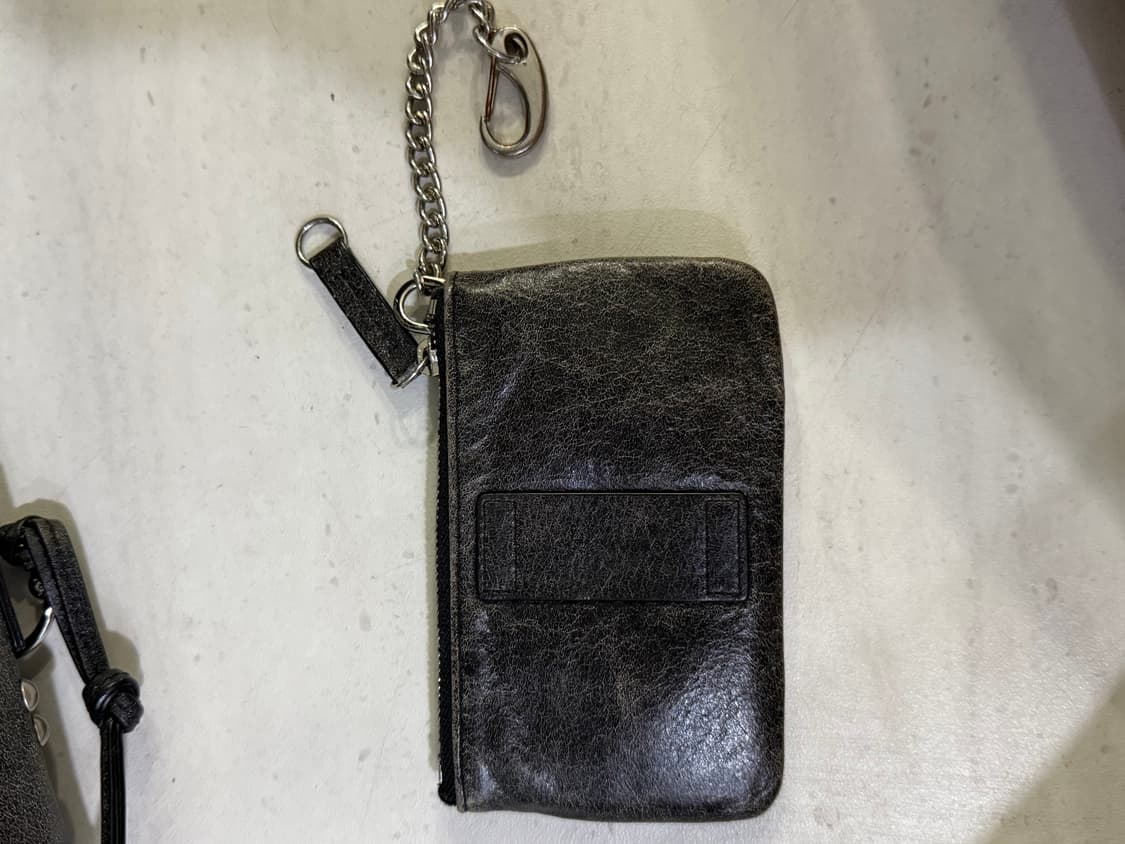 open yy stud chain wallet(black) 상품이미지3