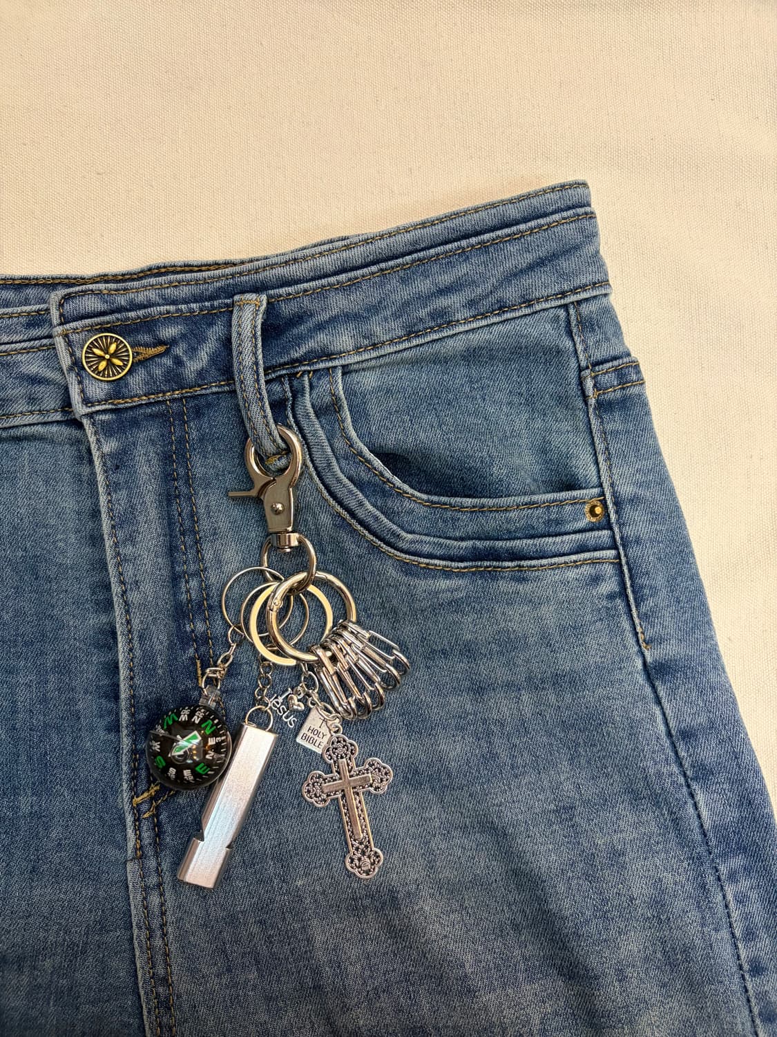 [토곰] 홀리 크로스 컴퍼스 키링 상품이미지4