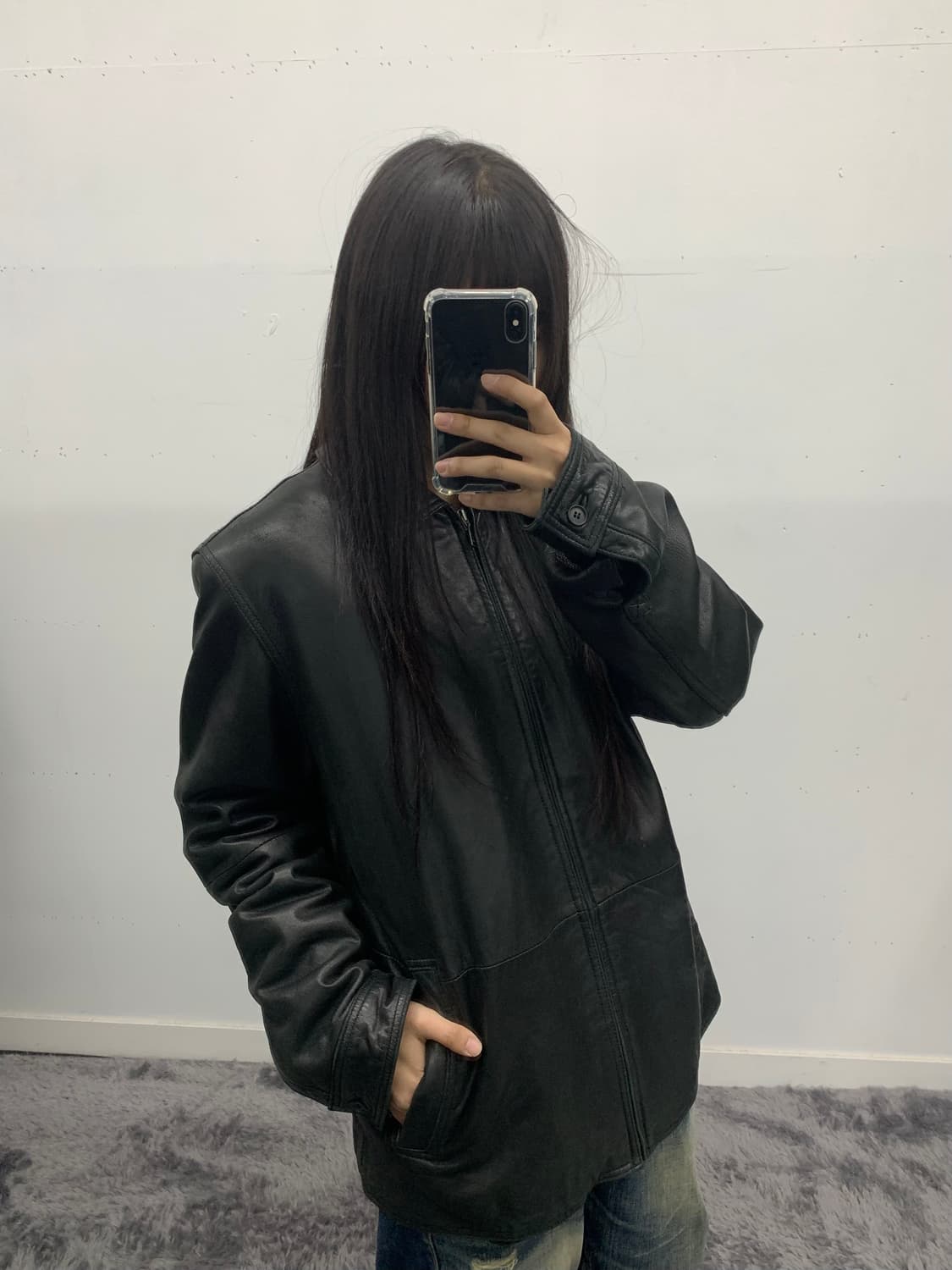 캘빈클라인 램스킨 00s 싱글 바이커 상품이미지4