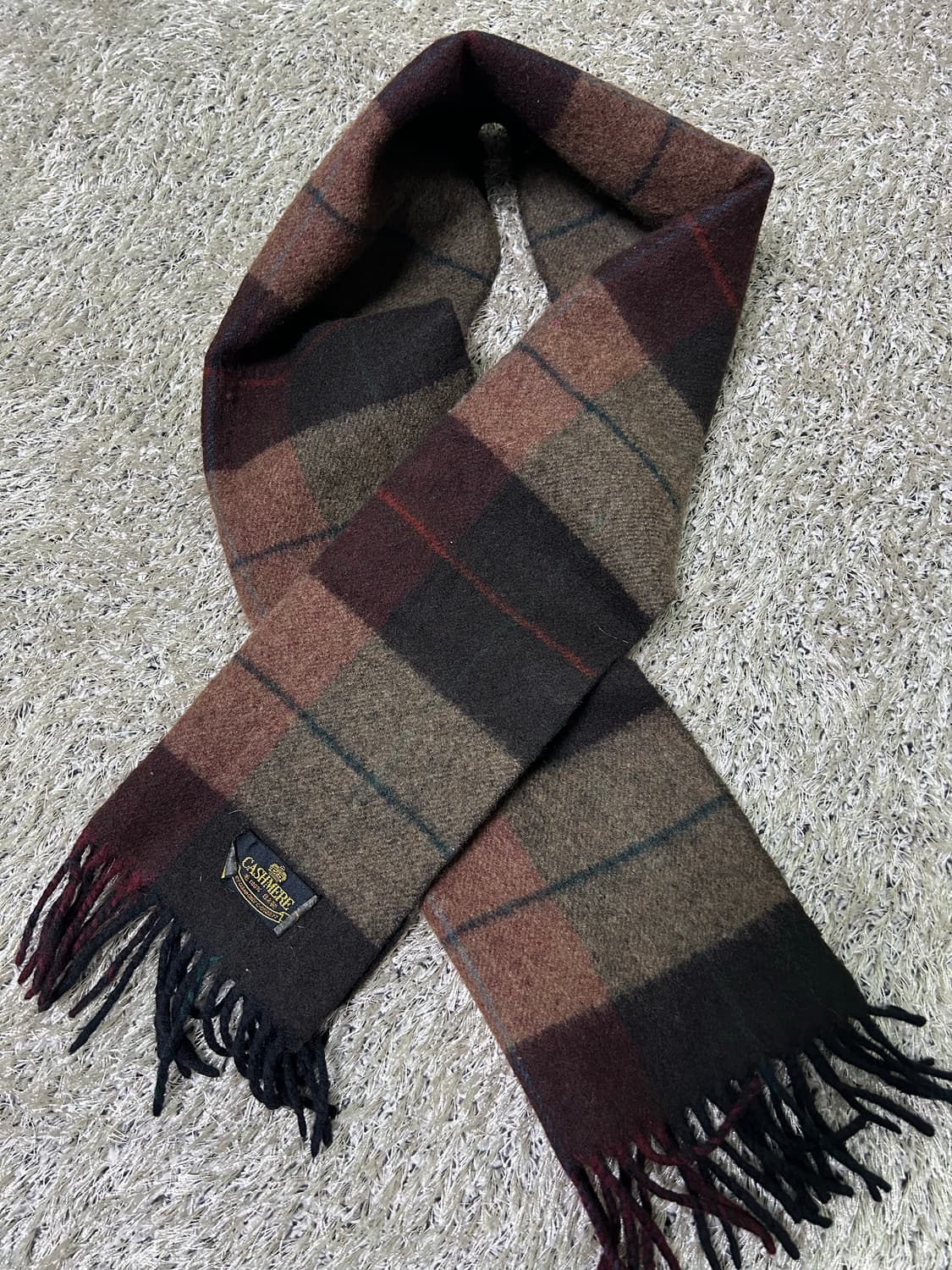 일제 캐시미어 체크 머플러 상품이미지1