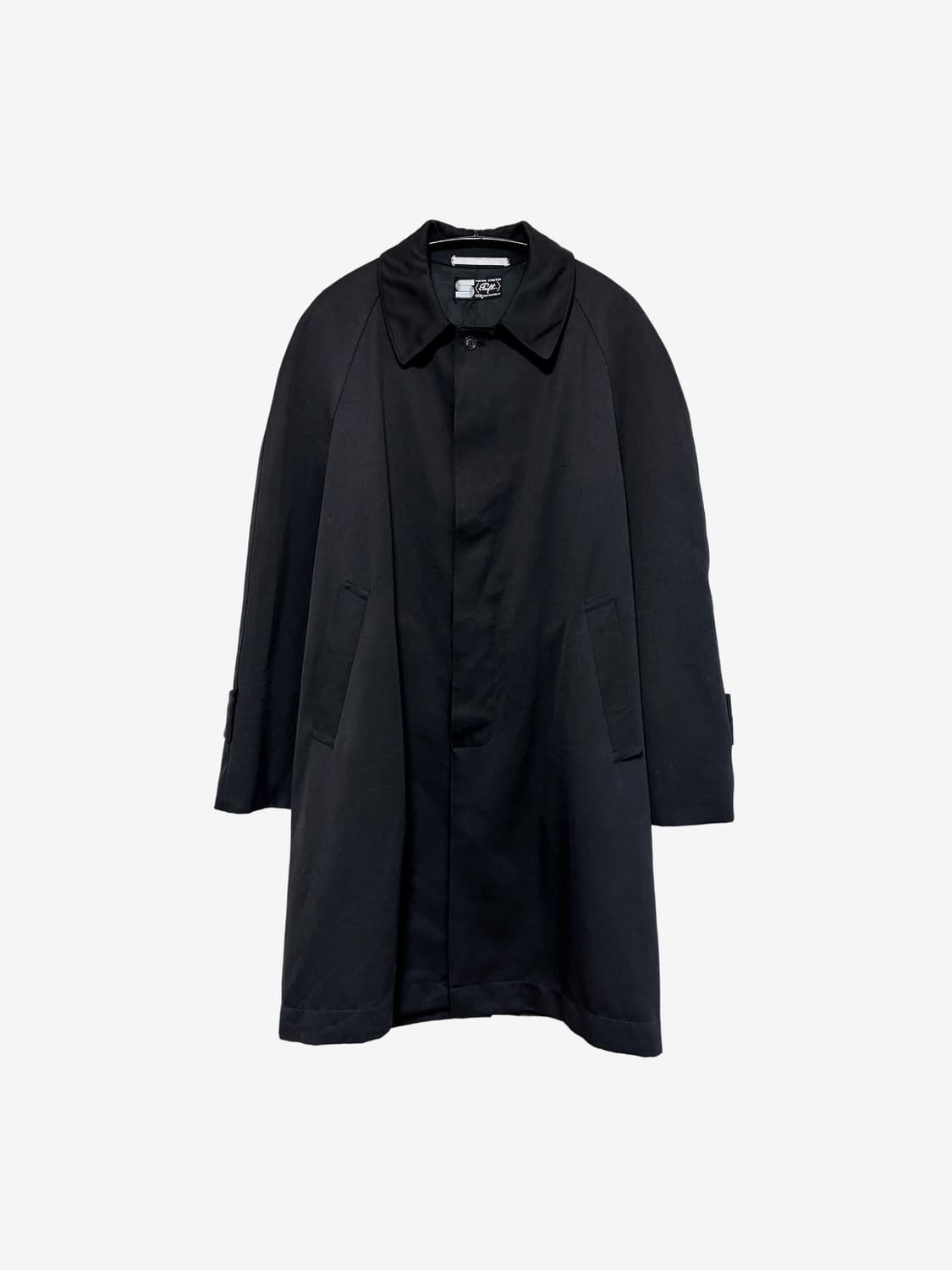 Hidden Button Midi Mac Coat - Black 상품이미지4