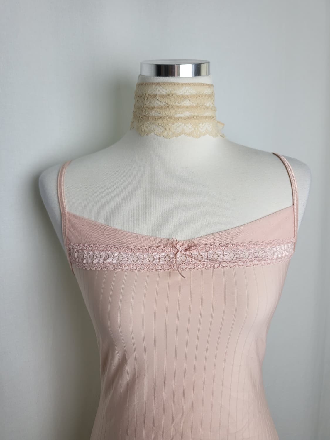 빈티지 더스티 핑크 슬립 캐미솔 상품이미지3