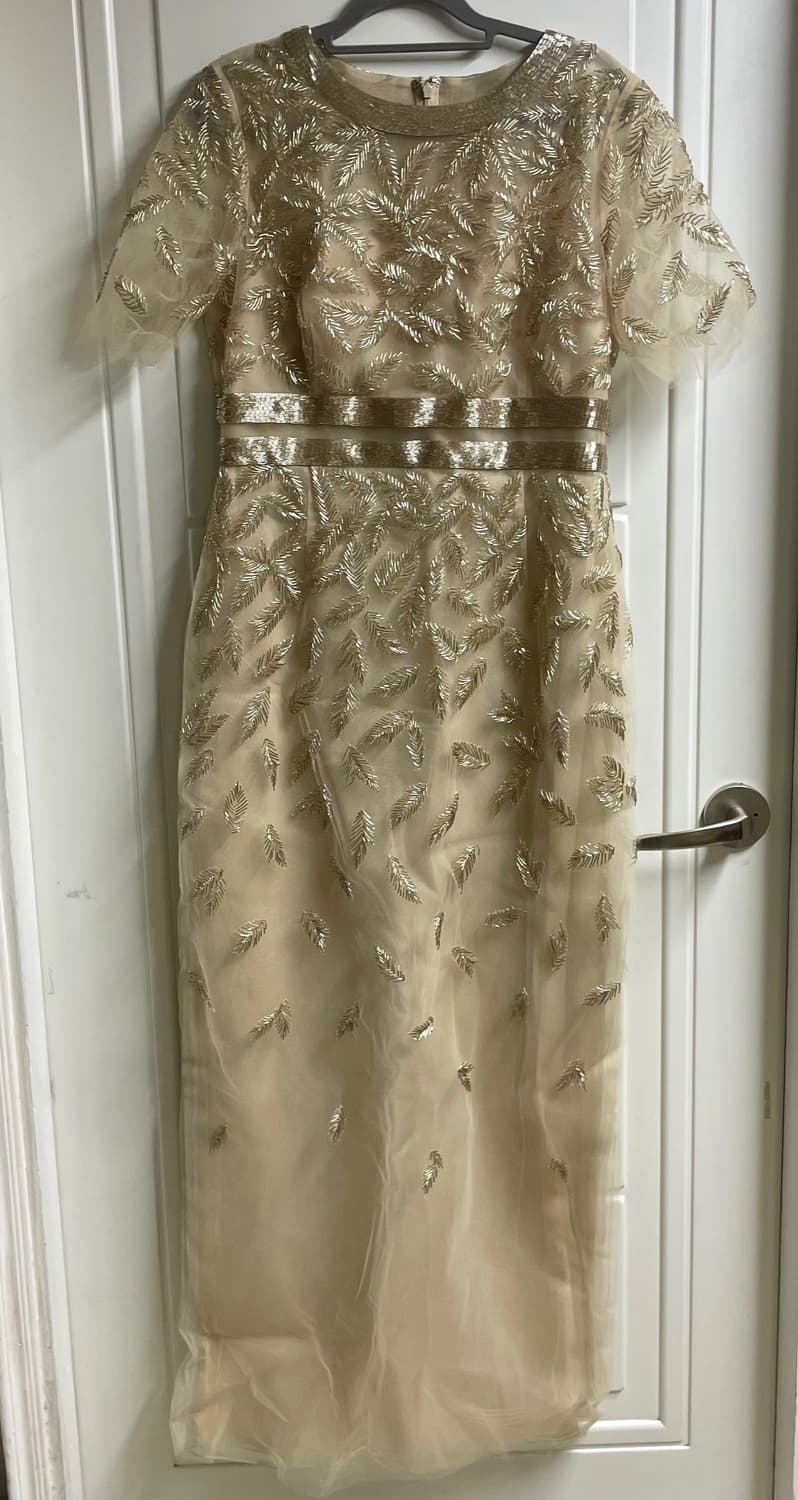 Oscar de la Renta 오스카 드 라 렌타 골드 비즈 드레스  상품이미지1