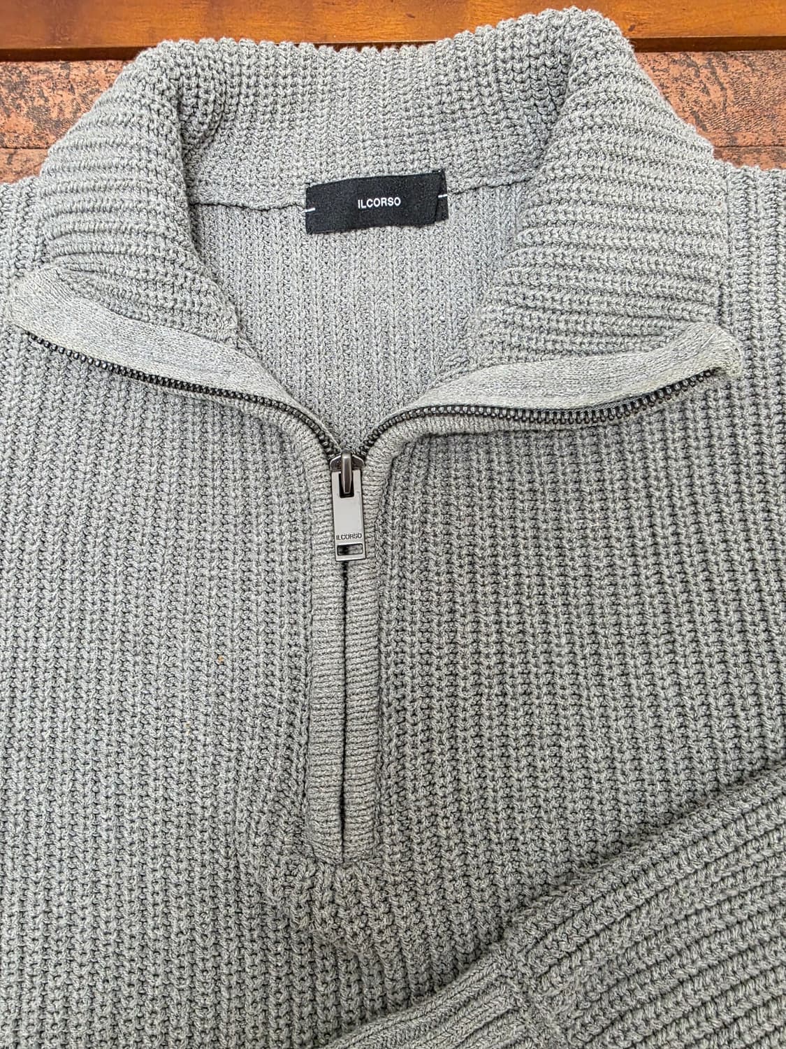 일꼬르소 반집업 니트 XL 상품이미지3