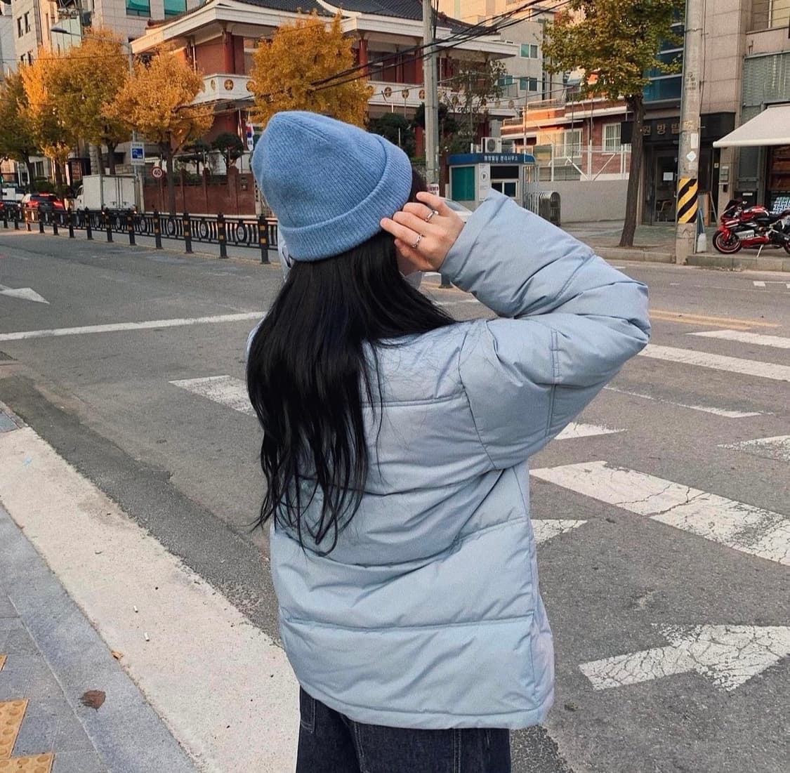 애쉬유 애즈마린 논프리즈 패딩 소라색 상품이미지1